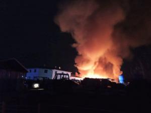Požár skladu Jílovice 2020